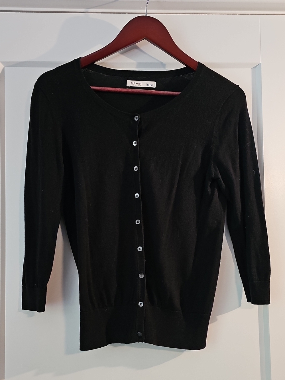 Old Navy Black Button-Front Women's Cardigan Medium